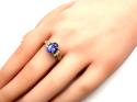 14ct Gold Tanzanite & Diamond Ring