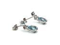 9ct Blue Topaz Drop Earrings