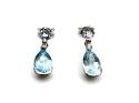 9ct Blue Topaz Drop Earrings