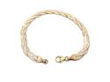 9ct Three Colour Gold Twisted Bracelet