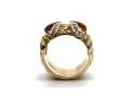 9ct Yellow Gold CZ Buckle Ring