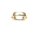 9ct Yellow Gold D Shaped Wedding Ring 5mm