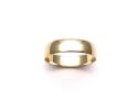 9ct Yellow Gold D Shaped Wedding Ring 6mm