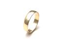 9ct Yellow Gold D Shaped Wedding Ring 6mm