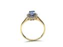 9ct Tanzanite & Diamond Cluster Ring