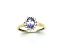 9ct Tanzanite & Diamond Cluster Ring