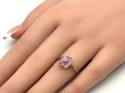 9ct Pink sapphire & Diamond