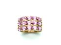 9ct Pink sapphire Cluster Ring