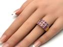 9ct Pink sapphire Cluster Ring