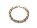 9ct Yellow Gold CZ Belcher Bracelet 8in