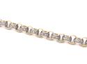 9ct Yellow Gold CZ Belcher Bracelet 8in