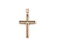 9ct Yellow Gold CZ Cross Pendant