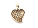 9ct Yellow Gold Diamond Heart Pendant