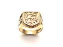 9ct Yellow Gold 3 Lions Ring