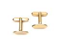 9ct Yellow Gold Plain Oval Cufflinks