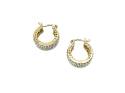 9ct Yellow Gold CZ Hoop Earrings