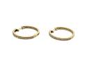 9ct Yellow Gold CZ Hoop Earrings