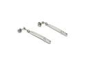 9ct White Gold CZ Bar Drop Earrings