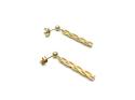 9ct Yellow Gold Twisted Drop Earrings