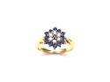 18ct Sapphire & Diamond Cluster Ring