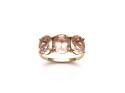 9ct Yellow Gold Morganite 3 Stone Ring