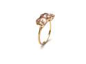 9ct Yellow Gold Morganite 3 Stone Ring