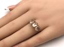 9ct Yellow Gold Morganite 3 Stone Ring