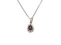 9ct Sapphire & Diamond Pendant & Chain