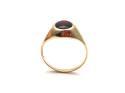 9ct Yellow Gold Garnet Signet Ring