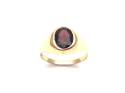 9ct Yellow Gold Garnet Signet Ring