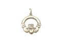 9ct Yellow Gold Claddagh Charm