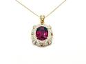 18ct Gold Garnet & Diamond Pendant