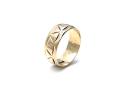 9ct Yellow Gold Patterned Wedding Ring