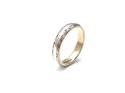 9ct 2 Colour Patterned Wedding Ring