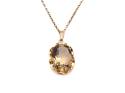 9ct Smokey Quartz Pendant & Chain