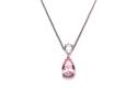 9ct Pink & White CZ Pendant & Chain