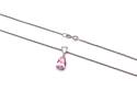 9ct Pink & White CZ Pendant & Chain