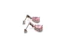 9ct Pink & White Gold Stud Earrings