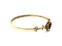 9ct Yellow Gold Garnet Bangle