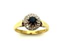 18ct Sapphire & Diamond Cluster Ring