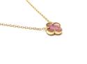 Gold Plated Pink Clover Necklet 16-18 inches