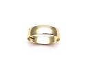 9ct Yellow Gold D Shaped Wedding Ring 6mm