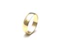 9ct Yellow Gold D Shaped Wedding Ring 6mm