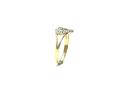 9ct Yellow Gold Babies CZ Cut Out Heart Ring