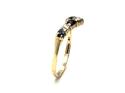 9ct Yellow Gold Sapphire & CZ Ring