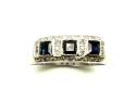 9ct White Gold Sapphire & Diamond Ring