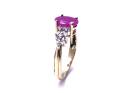 9ct Yellow Gold Ruby & Diamond Ring