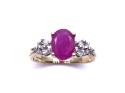 9ct Yellow Gold Ruby & Diamond Ring