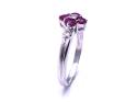 9ct White Gold Ruby & Diamond Ring