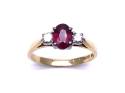 18ct Yellow Gold Ruby & Diamond Ring